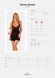 Сорочка бэби-долл с кружевом на груди Obsessive Donna Dream babydoll XS/S Black, стринги SO8630 фото 5