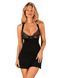 Сорочка бэби-долл с кружевом на груди Obsessive Donna Dream babydoll XS/S Black, стринги SO8630 фото 1