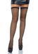 Чулки-сетка со швом сзади Leg Avenue Bow back seam thigh highs One size Black, атласный бант SO8600 фото 2