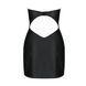 Мини-платье из экокожи Passion CELINE CHEMISE 6XL/7XL, black, шнуровка, трусики в комплекте SO7062 фото 4