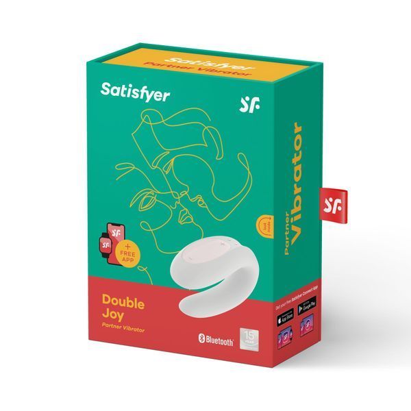Смарт-вибратор для пар Satisfyer Double Joy White с широким клиторальным стимулятором SO3897 фото