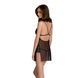 Сорочка Passion DELIENA CHEMISE XXL/XXXL black, стрінги із заниженою талією SO8420 фото 2