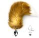 Металлическая анальная пробка с хвостом из натурального меха Art of Sex size M Foxy fox SO6185 фото 2